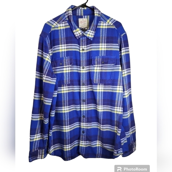 Heritage American Eagle XXL_TTG Shacket Flannel Shirt blue/white/yellow - Picture 4 of 16